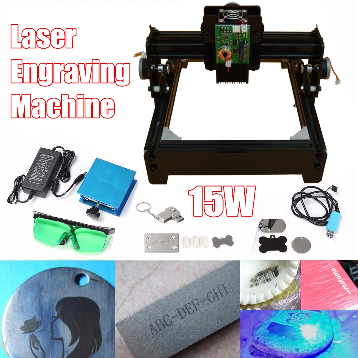 

15W DIY Mini CNC Laser Engraving Machine Laser Engraving Wood Router Metal Marking Engraving 2018 Best Advanced Toys