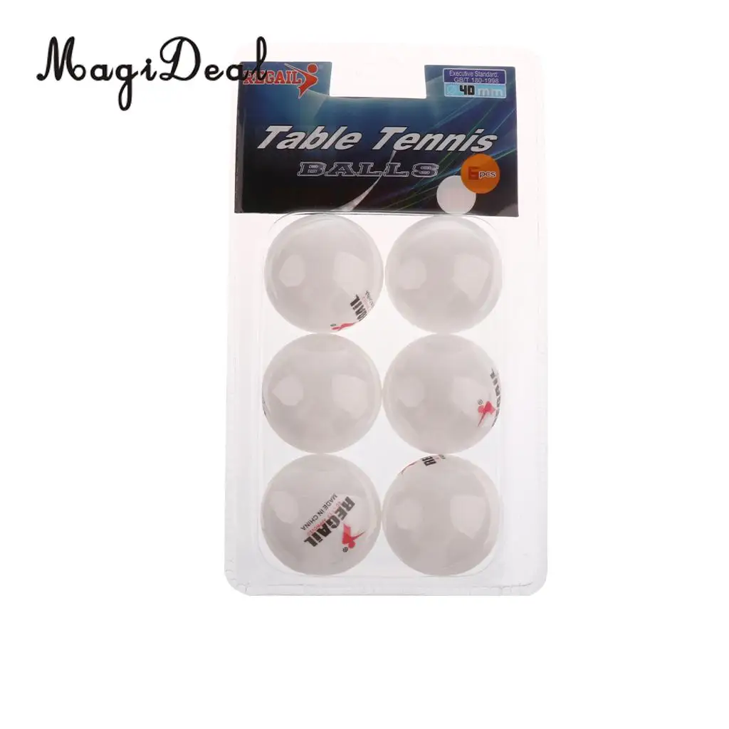 MagiDeal Waterproof Shock-proof Table Tennis Racket Paddle Bat Hard Case Cover Hold 2 Bats With 6 Pieces White Practice Balls 