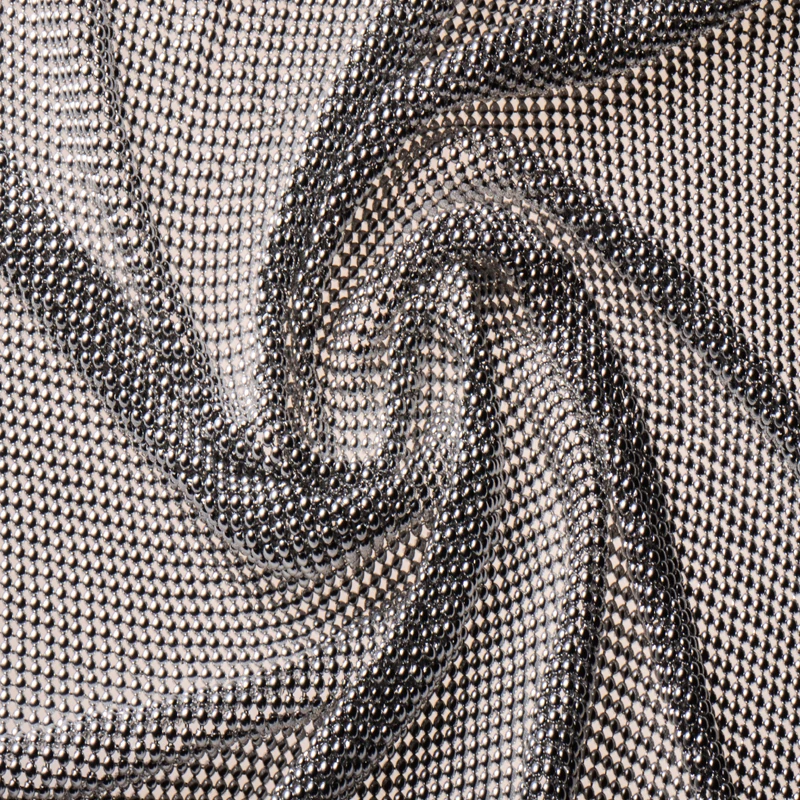 Quality Golden Silver Beaded font b Metal b font font b Mesh b font Fabric Metallic