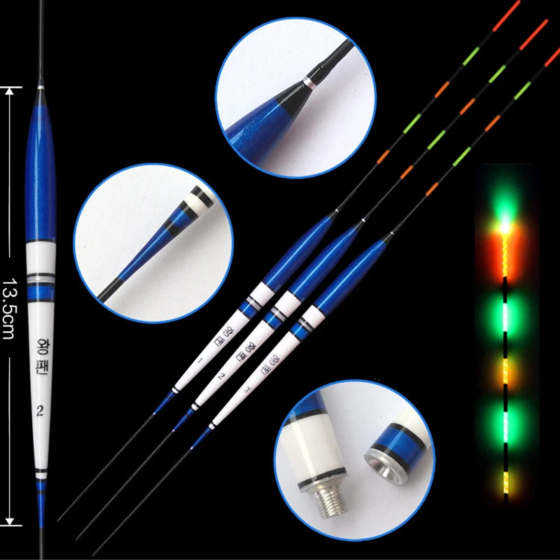 

WLPFISHING Fishing Floats LED Electronic Float Night Light Fishing Bobbers Balsa Luminous Floaters Fishing Accessory Tackle