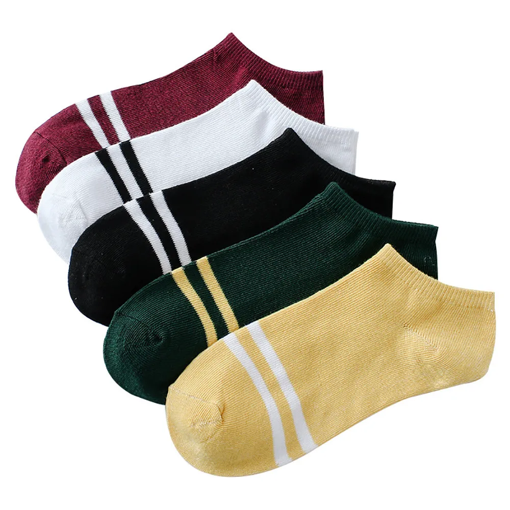 

1Pairs Unisex Men & Women Socks Stripe Comfortable summer thin Cotton Sock Slippers Short Ankle calcetines cortos #5