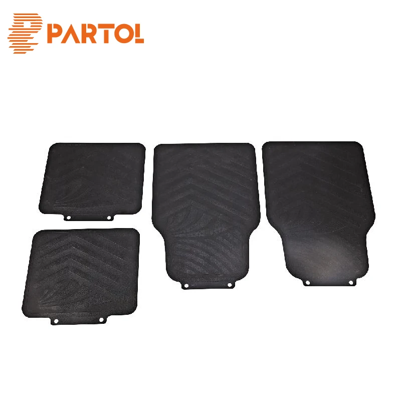 

Partol 4pcs/set Black Universal Car Floor Mats Auto Floor Liner Waterproof Dirtproof Dustproof Skidproof Front Rear Car Styling