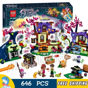 

646pcs Magic Rescue from Goblin Village Tree House 10698 Figure Building Blocks Fairy Princess Toy Compatible with LagoING Elves