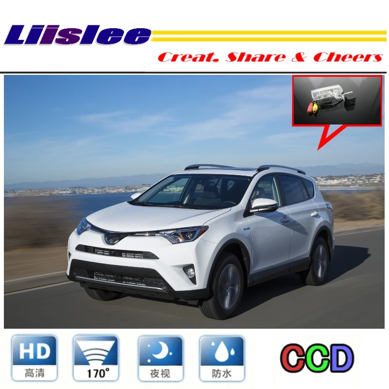 LiisLee Car Camera For TOYOTA RAV4 Hybrid 2016~2018 High Quality Rear View Back Up Camera For PAL  NTSC  CCD + RCA Connector