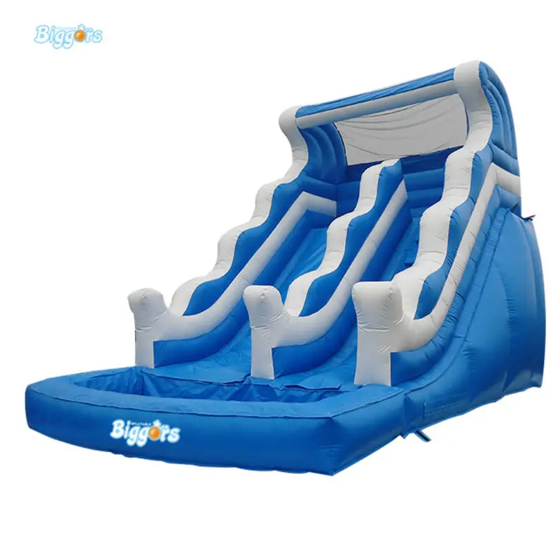 

Blue Color Commercial Grade Inflatable Pool Slide For Amusement Park