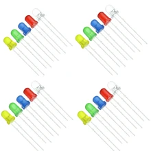 5 цветов, 3 мм, круглый светодиодный комплект, ультра яркий, прозрачный зеленый/желтый/синий/белый/красный светильник, светодиод для Diy Kit