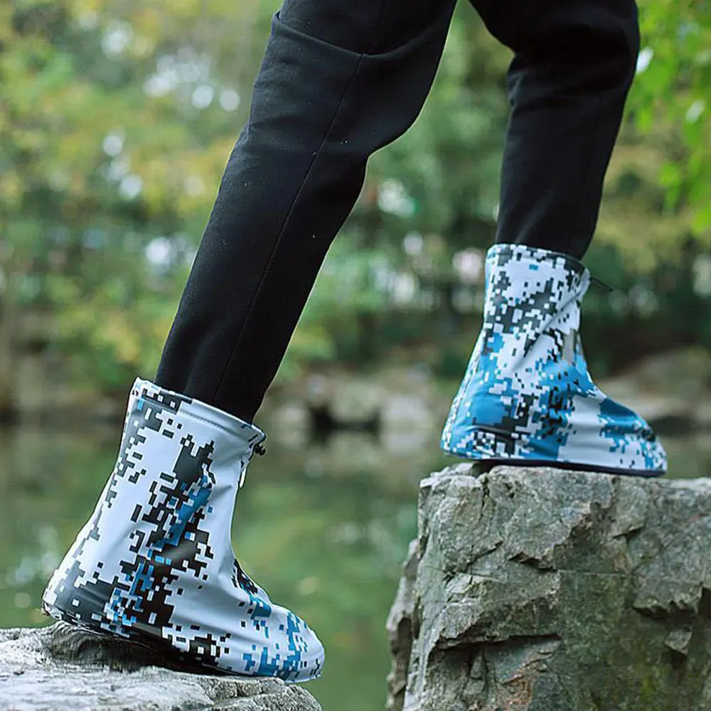 

High-Top Anti-Slip Thicken Children Rain Shoes Cases1 Pair Waterproof Protector Shoes Boot Cover Unisex Buckle Rain Shoe Covers