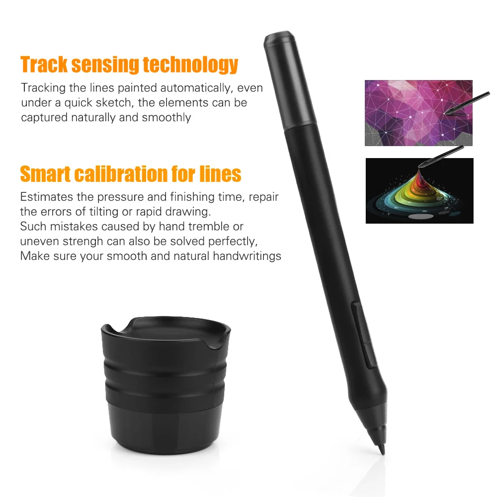 Kopen 2 pennen Parblo A610 Grafische Tekening Digitale Tablet met Wol Voeringzak + Beschermende Film + Vinger Handschoen + 10 pen Tips