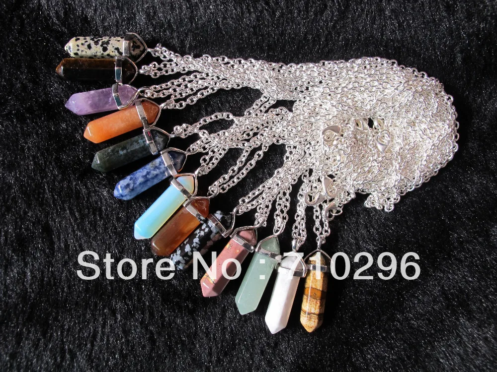 Ожерелье из натурального камня с посеребренным покрытием 10 шт./лот|necklace usb|stone