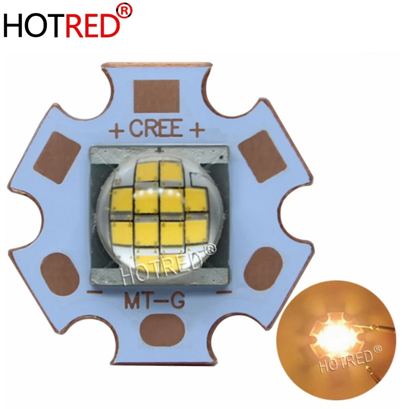 5 шт. Cree MT-G MTG светодиодный теплый белый 18W~ 24W 3000K DC36V светодиодный светильник для Точечный светильник на 20 мм Медь печатной платы