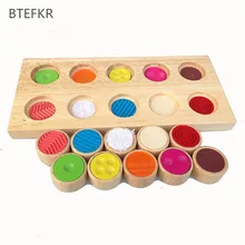 Монтессори деревянный пазл, игрушки для обучения памяти тачпад Детские когнитивные Цвет игрушки ранее обучение, развивающая игрушка для детей
