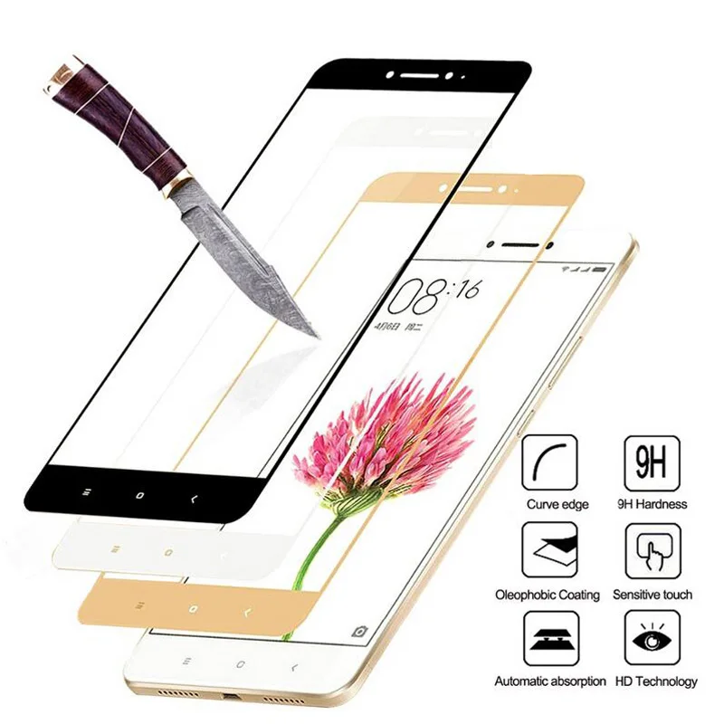 Закаленное стекло с полным покрытием для Xiaomi Redmi 4X 5 Plus 6A 4A 6 Note Pro 4 5A Prime Pocophone F1