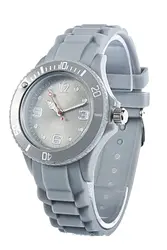Классический Стильный силиконовый гелевый ремень Для женщин наручные часы (серый)