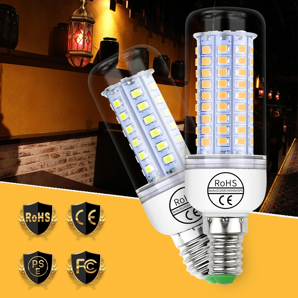 

CanLing Led E14 Lamp 220V Corn Light E27 Bombillas Led Light Bulb 5730 SMD 2835 30 36 48 56 69 89 102leds Decoration for Home