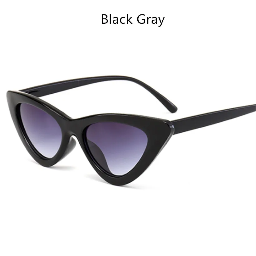 Oulylan кошачий глаз солнцезащитные очки женские сексуальные треугольники Солнцезащитные очки женские винтажные брендовые дизайнерские очки «кошачий глаз» UV400 - Цвет линз: BlackGray