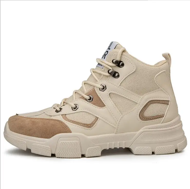 

2019 Outdoor Hiking Shoes Men's Desert High-top Military Tactical Boots Men Combat Army Boots Militares Sapatos sneaker camping