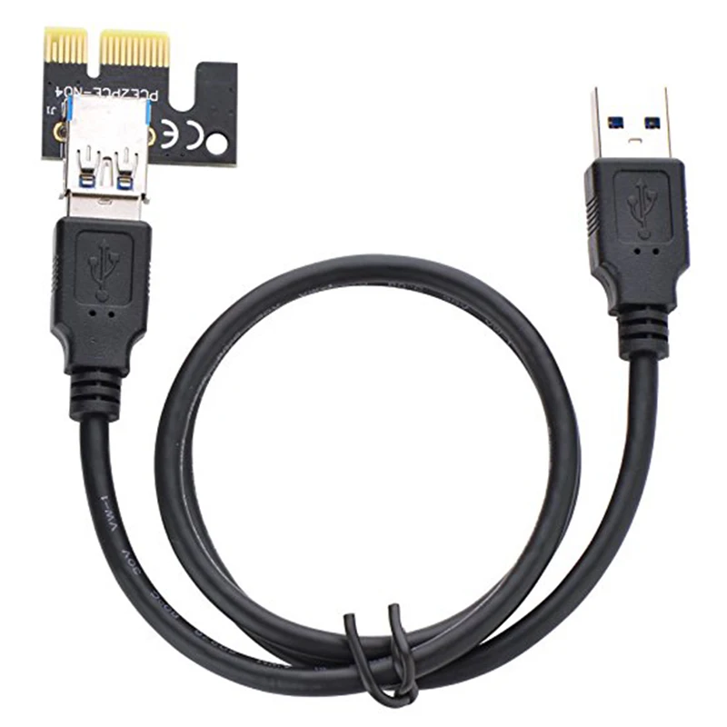 8 шт. 60 см PCI Express 1X к 16X E переходная карта USB 3 0 4Pin IDE Удлинительный кабель Molex