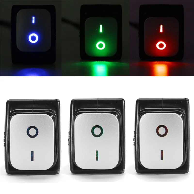 

New 4 Pin 12V LED Car Boat LED Light Rocker Toggle Switch Latching Waterproof On-Off Rocker Lock Switch