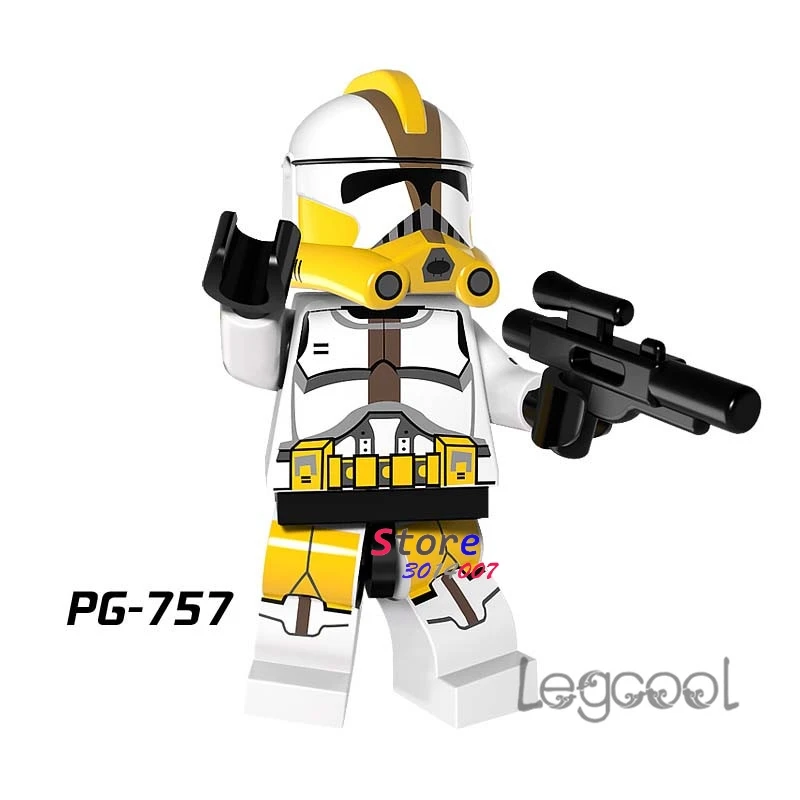 

1PCS model building blocks action figures starwars superheroes Yellow Clone Soldiers Stormtrooper kit diy toys for children gift