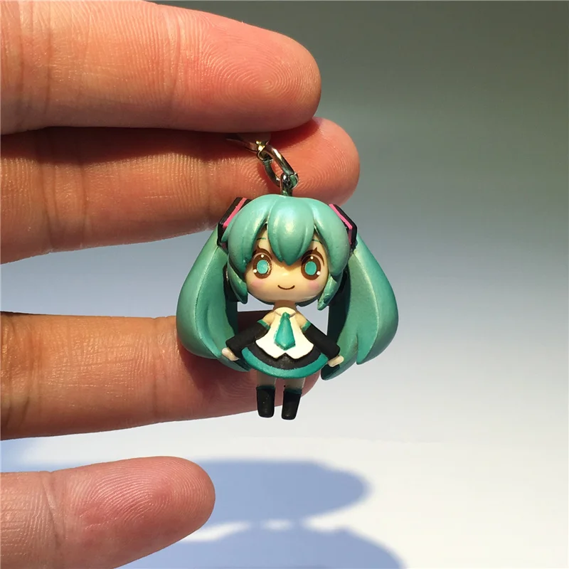 

12piece 3cm Anime Action Figure Mini Hatsune Miku Kagamine Rin Len Vocalodream Mini Acrylic Creative Keychains Pendants Doll