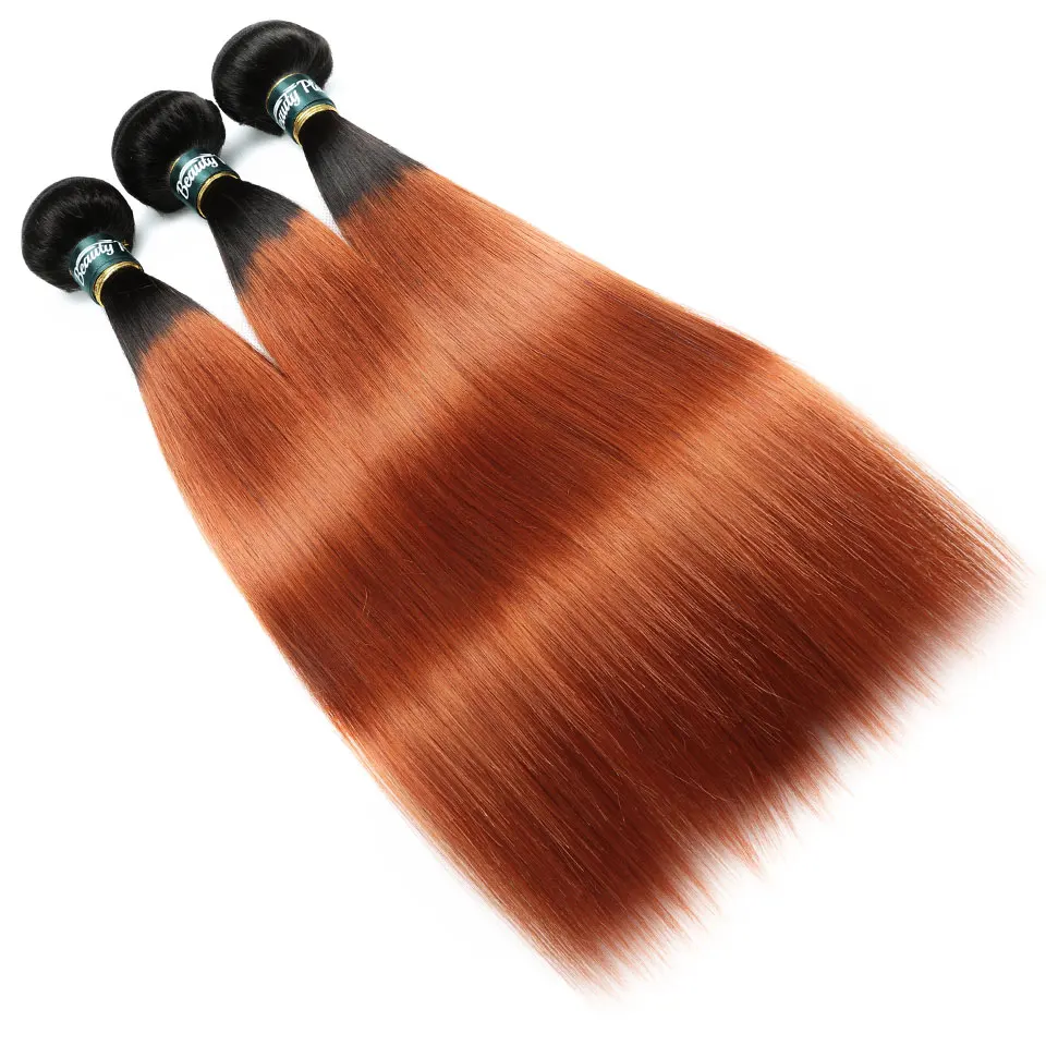 sexay ombre orange hair bundles with closure (23)