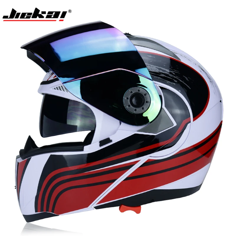 JIEKAI, Новое поступление, защитный флип, полный, для лица, мотоциклетный шлем с внутренним солнцезащитным козырьком, для всех, доступный, двойной объектив, мотоциклетный шлем - Color: b31