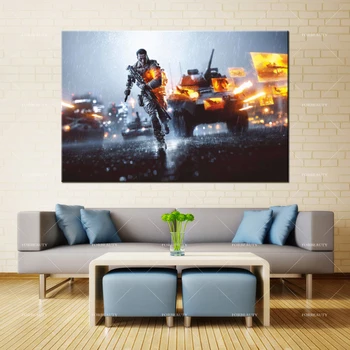 

Forbeauty Canvas Painting Wall Art Battlefield Spray Printing Waterproof Ink Home Decor Oil Paintings Abstract American Style