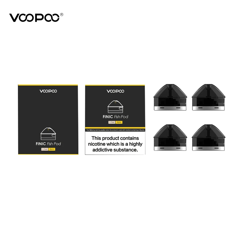 Оригинальный VOOPOO finic рыбы Pod Комплект с 350 мА/ч Батарея 1 7 мл картридж YC R1 R2 катушки