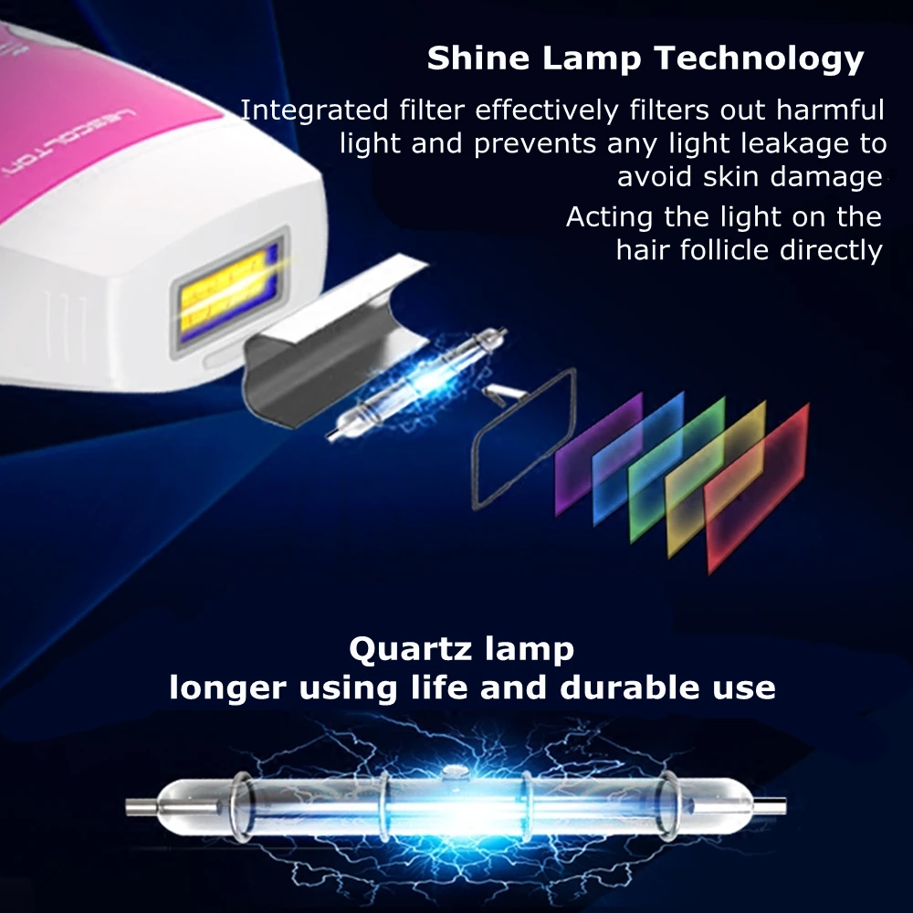 Лазерный эпилятор Lescolton, эпилятор для волос на подмышках, бикини IPL, система постоянного удаления волос, лазерное омоложение кожи, удаление волос T006