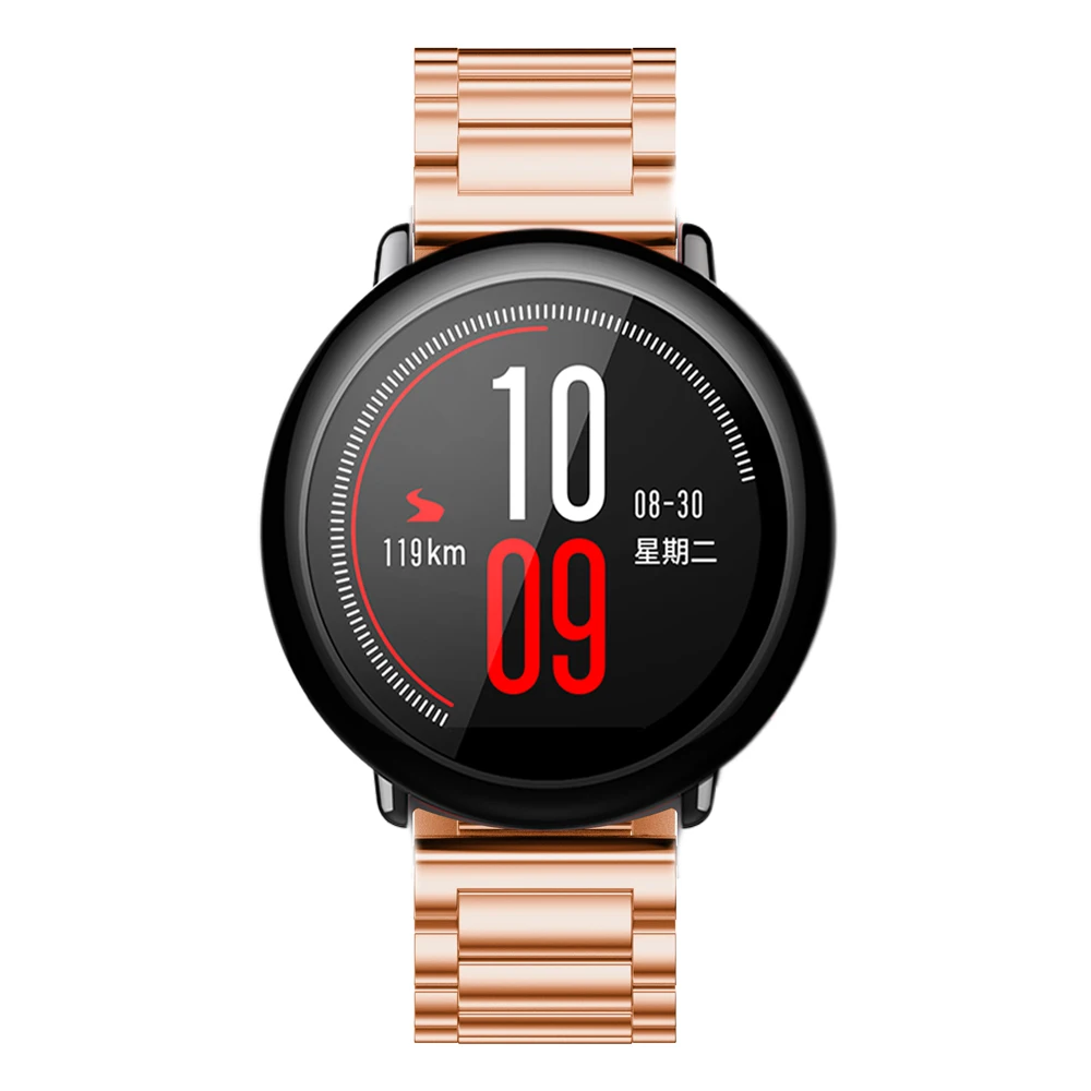 22 мм Нержавеющая сталь, браслет, ремешок для наручных часов, ремешок для наручных часов Xiaomi Huami Amazfit умные часы браслет для samsung Шестерни S3 спортивные классические