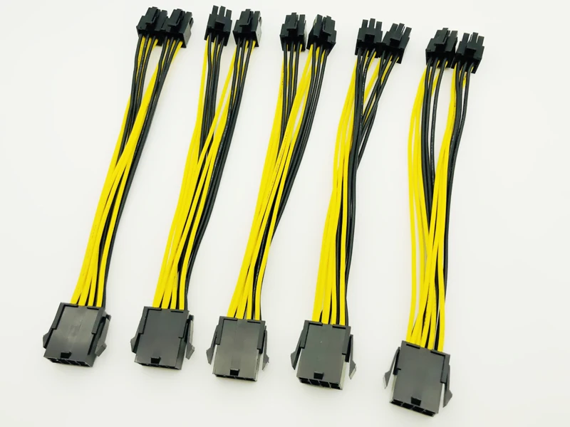 5 шт. 8 контактный к видеокарте двойной PCI E PCIe 6Pin адаптер питания разветвитель