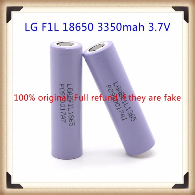 LG 18650 F1L 3350 mah 3,7 V аккумуляторная батарея с плоским верхом(1 шт