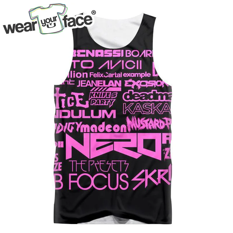 Вечерние топы на бретельках с буквенным принтом и 3D принтом; хипстерские летние топы без рукавов; Лидер продаж; уличная одежда для детей; для мужчин и женщин; американские размеры; Прямая поставка