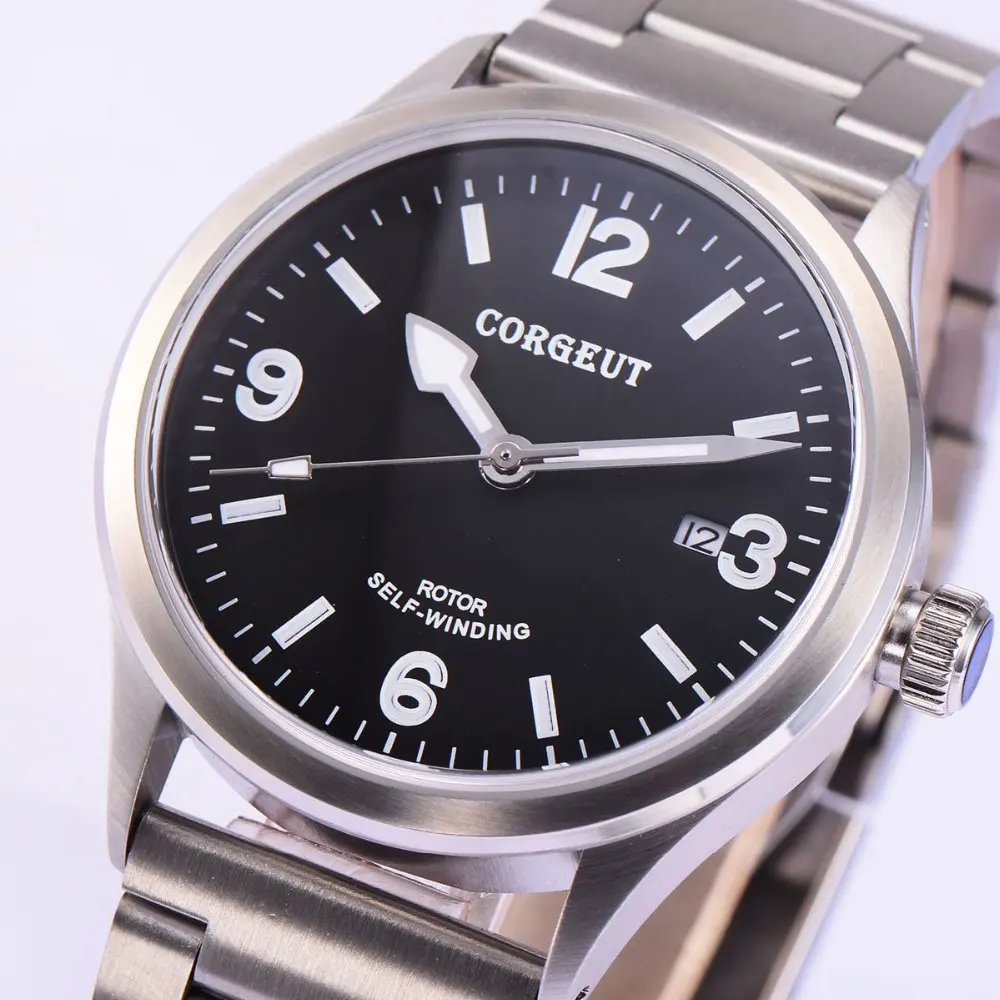 

Corgeut 41mm sapphire glass Automatic miyota movement Date Day mens watch