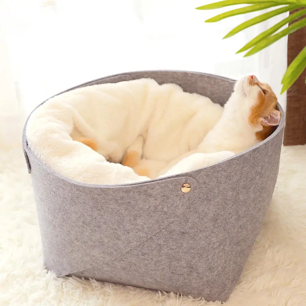 TPFOCUS Милая теплая плюшевая подушка-гнездо для домашних животных для собак, плюшевых кошек, зимняя глубокая Спящая круглая кровать для собаки для маленьких собак, кошек, гнездо