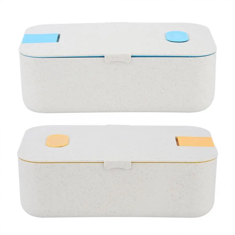 New 800ml Single Layer Rectangular Bento Box Portable -proof Lunch Food Container with Phone | Дом и сад