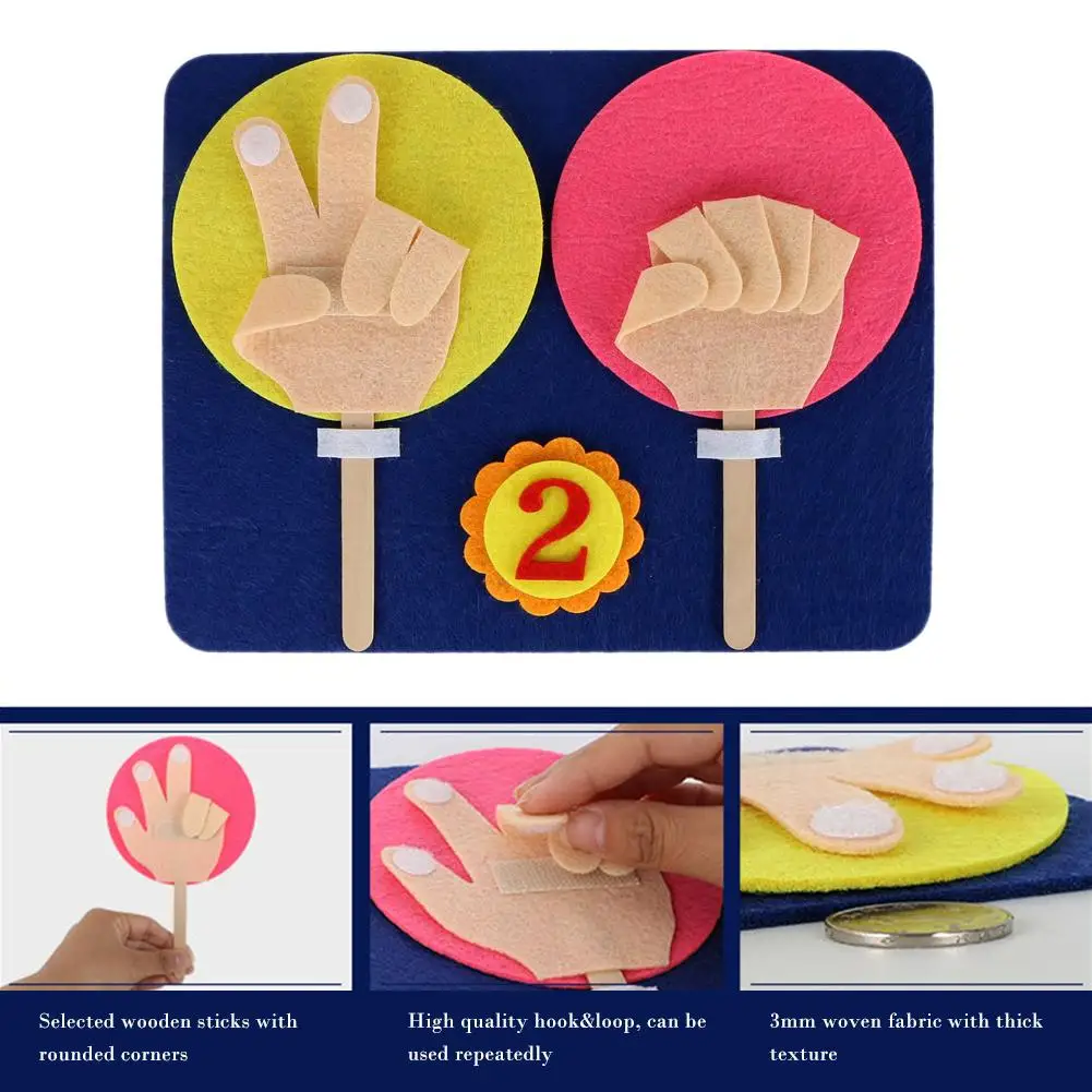  Children Maths Toys Finger Counting 1-10 Learning Kindergarten Mathematics Educational Toy Finger N - 33039405327