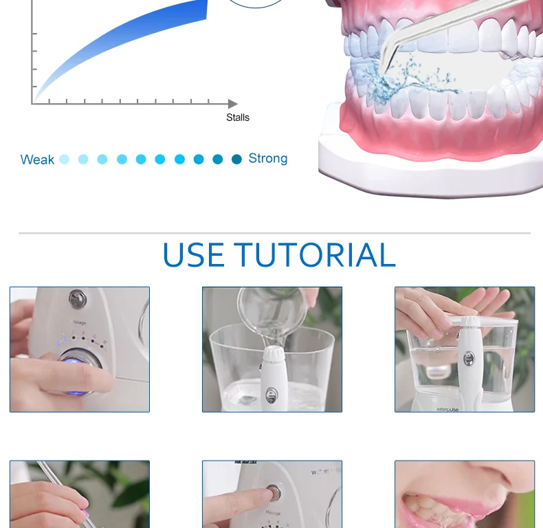 Waterpulse Dental Water Flosser Oral Irrigator Waterpick Dental Floss Water Irrigation Jet Dental Tooth Floss V660H 28