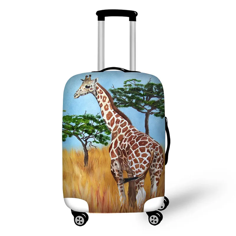 Animal Giraffe Print Travel Accessories Suitcase Protective Covers 18-32 Inch Spandex Luggage Dust Cover Case Stretchable