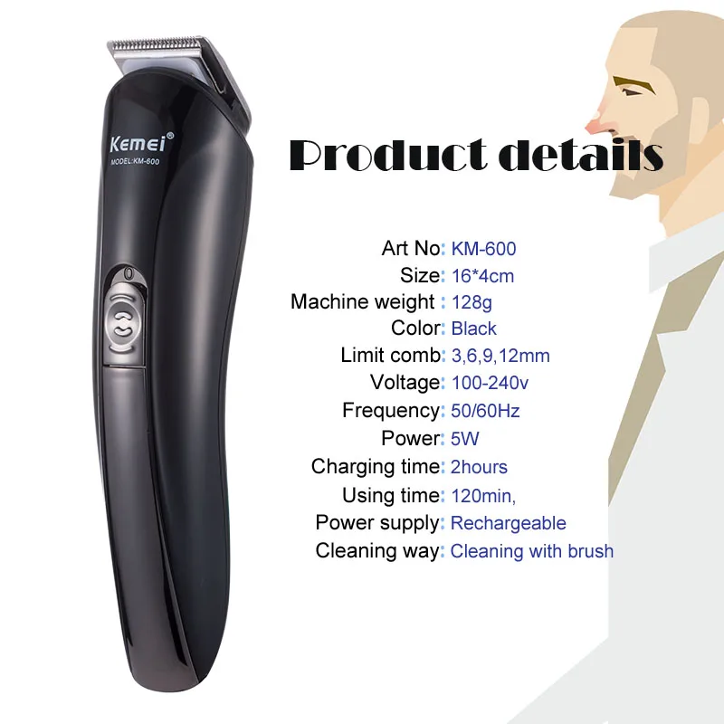 Hair Clipper Hair Trimmer Kemei 11 in 1 Professional