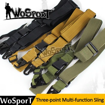

Three Point Rifle Sling Adjustable Bungee Tactical Airsoft Gun Strap Paintball Gun Sling for Hunting Accessory Bag belt