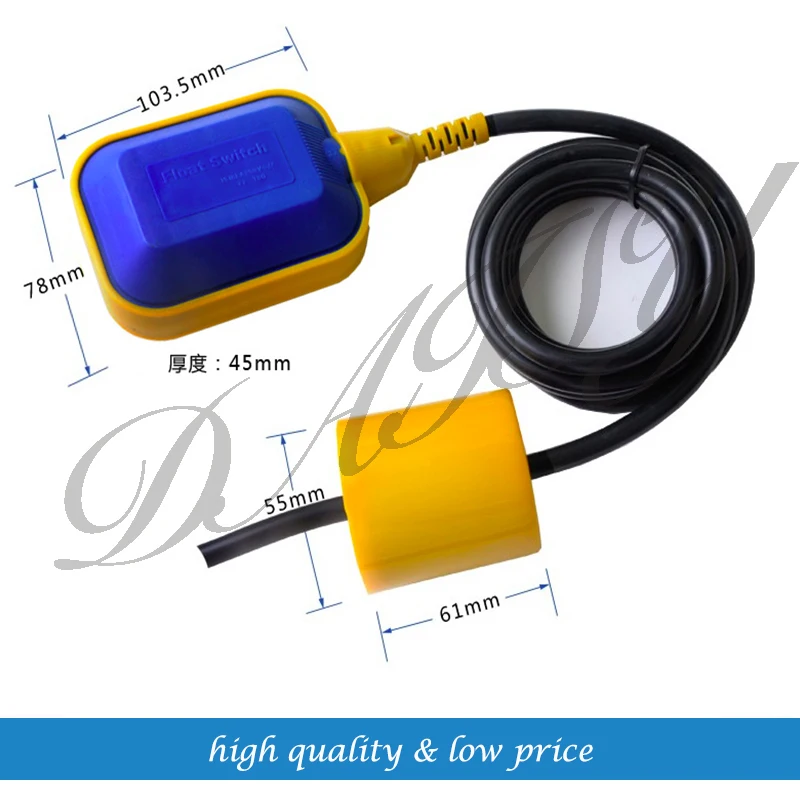 Float Switch with weight and cable XD-M15-5 Fluid Level Controller 5m length cable 67