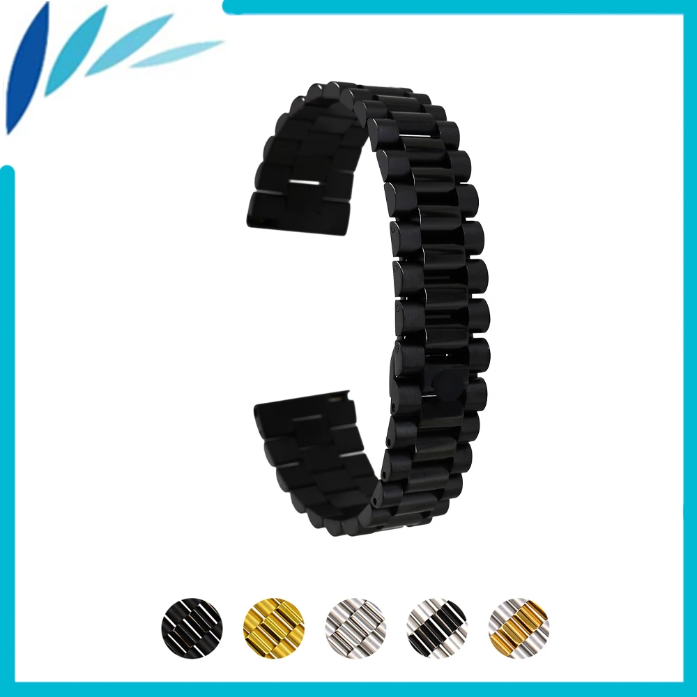 

Stainless Steel Watch Band 22mm for Pebble Time / Steel Quick Release Strap Wrist Loop Belt Bracelet Silver + Tool + Spring Bar