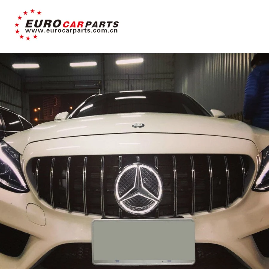 C Класс W205 ABS GT решетка подходит для c180 C200 C260L C63 to Стильная передняя от 2016 до 2018