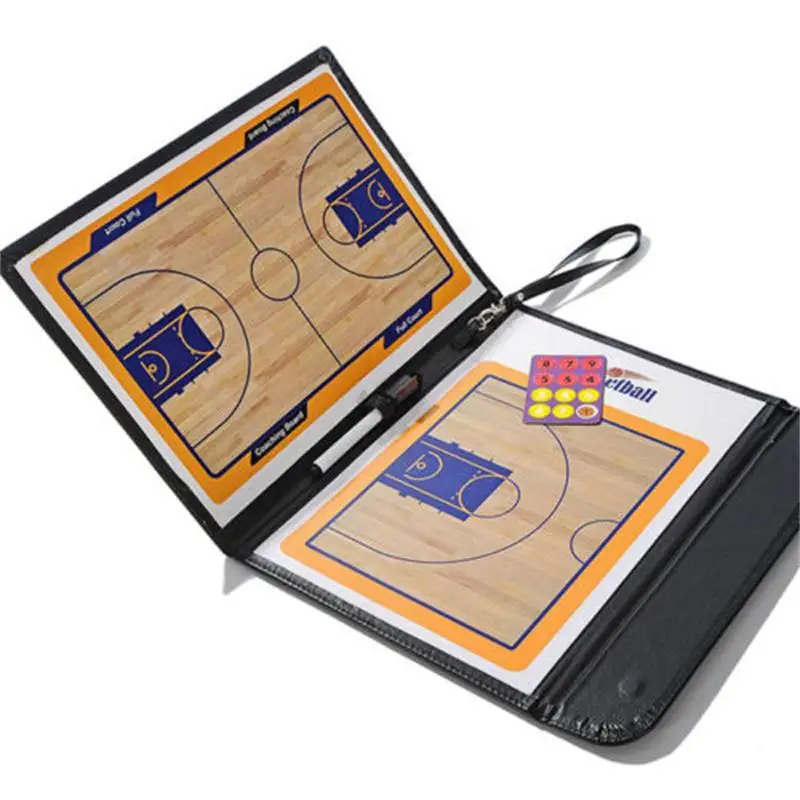 3 Folds Foldable Basketball Tactics Coaching Board Coaches Clipboardin