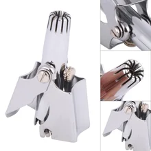 Ручной триммер для носа из нержавеющей стали, механический триммер для волос в носу, инструмент для удаления волос