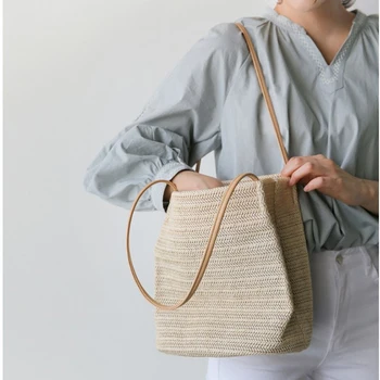 

Fashion Bags for Women 2019 Bolsa Feminina Womens Bags Handbags Torebki Damskie Casual Tote Shoulder Straw Bag Folk-Custom Hasp