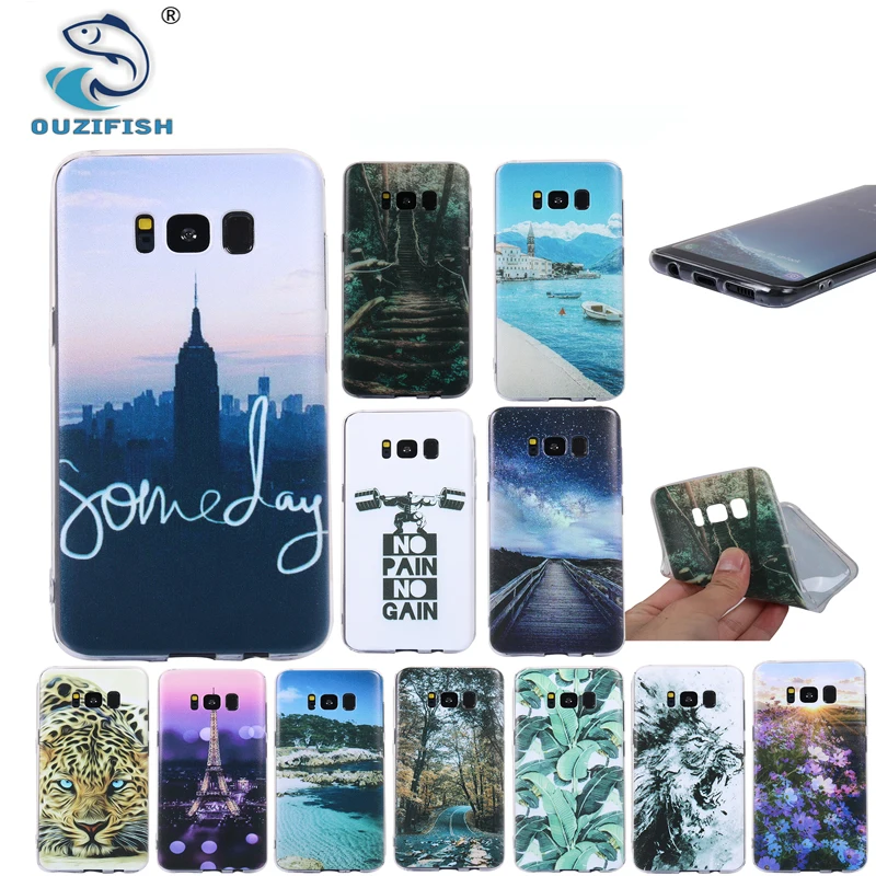 OUZifish прозрачный силиконовый чехол для телефона samsung Galaxy S8 SM-G9500 5 8 протектор Shell |