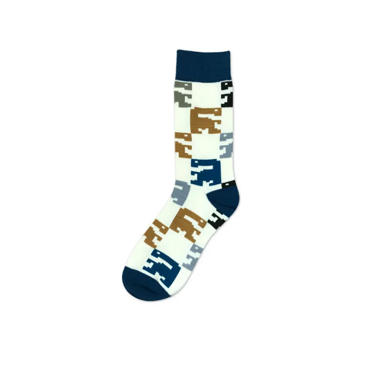 PEONFLY, 26 цветов, брендовые качественные мужские носки, полосатые клетчатые носки, мужские носки из чесаного хлопка, Calcetines Largos Hombre - Цвет: 22