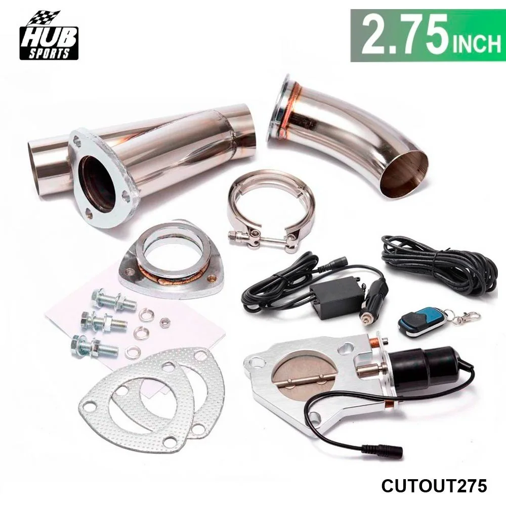 Electric Exhaust DUMPS Cutout Stainless Steel Cutouts 2.75 inch inch